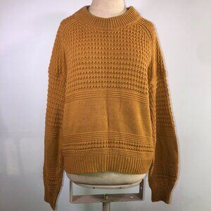 Universal Thread Knitted Ribbed Golden/Mustard Sweater-Women's Size XL